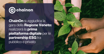 ChainOn vince gara Regione Veneto per piattaforma partnership Esg tra pubblico e privato