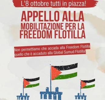 “L’8 ottobre tutti in piazza”, Freedom Flotilla invita a nuova mobilitazione