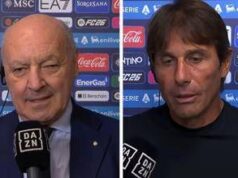 Napoli-Inter 3-1, Marotta contro “il rigorino”. Conte: “Cerca alibi”