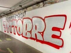 Roma, alla stazione Nomentana appare scritta pro Hamas: “7 ottobre – felice resistenza”