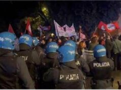 Roma, tensione al corteo Pro Pal: idranti sui manifestanti