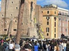 Roma, crollata torre ai Fori Imperiali