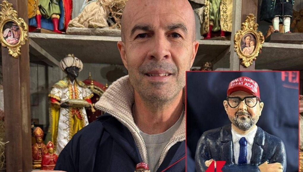 Sangiuliano, a San Gregorio Armeno compare la statuina con cappellino ‘Maga’ – Foto