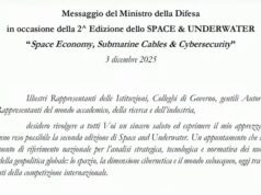 Crosetto: “Fondali marini e spazio orbitale nuovi snodi essenziali per sicurezza”