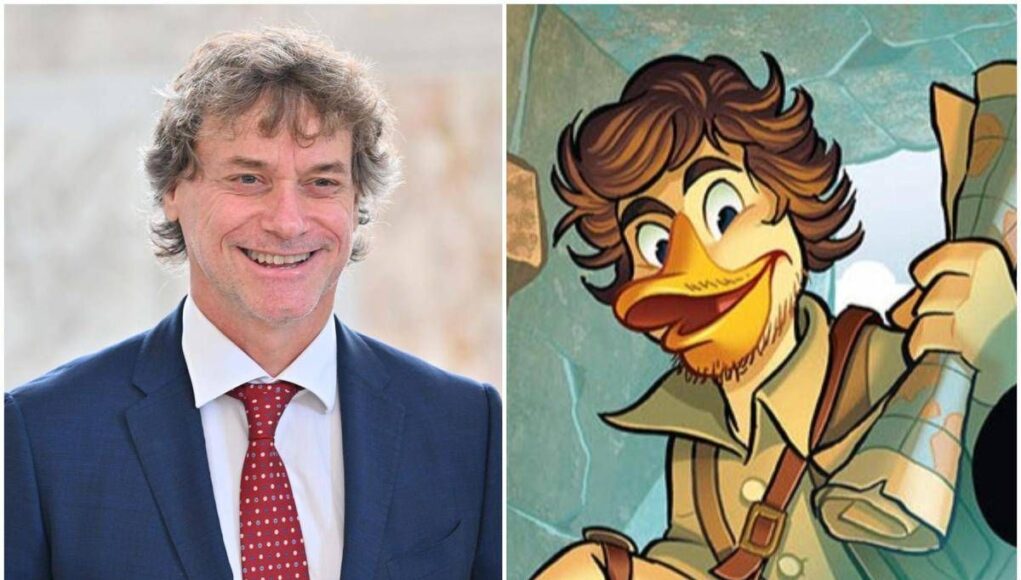 Dopo Piero anche Alberto Angela debutta su ‘Topolino’, eccolo in versione papero