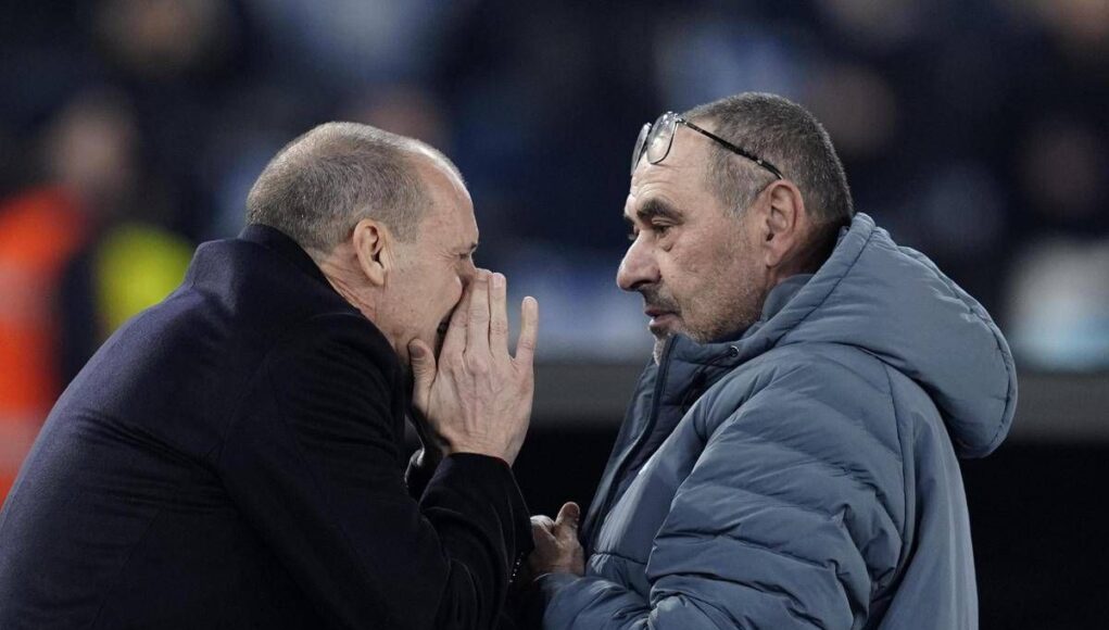 Lazio-Milan, pace fatta (e saluto) tra Allegri e il vice di Sarri in Coppa Italia