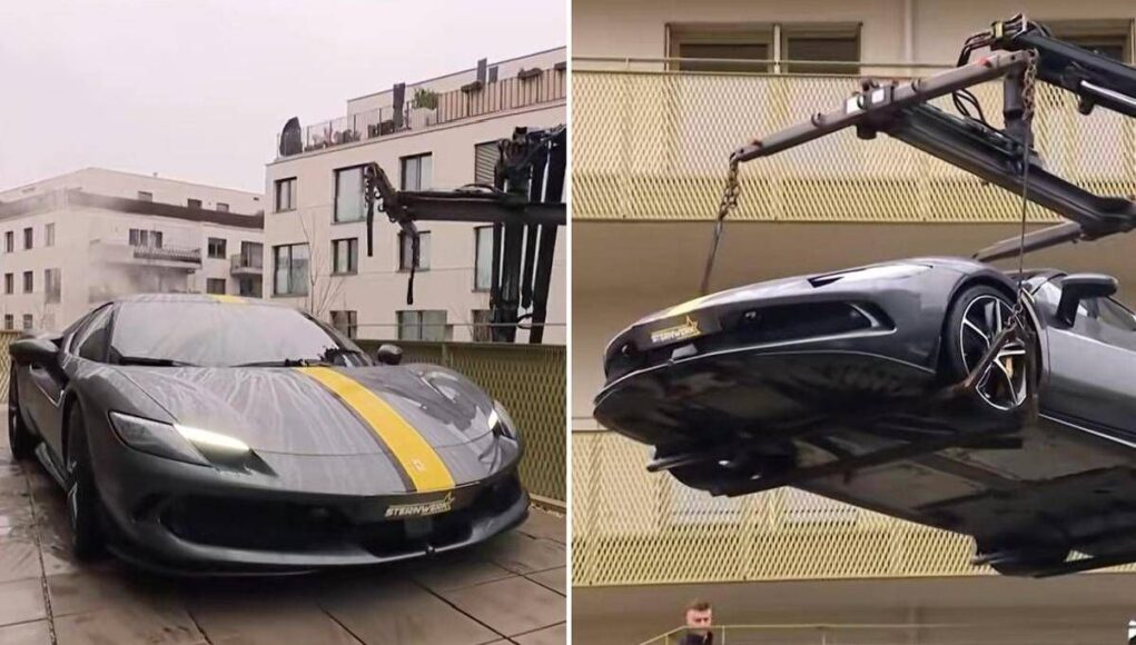 Non c’è parcheggio? La Ferrari può stare in balcone