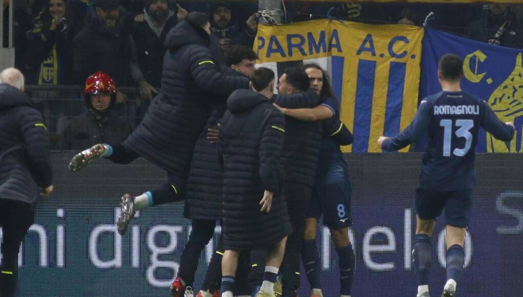 Parma-Lazio 0-1, biancocelesti in 9 vincono con gol di Noslin