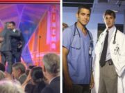 Golden Globe, The Pitt tra i vincitori. L’abbraccio di Noah Wyle con il collega di ER George Clooney