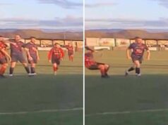 Gomitata in campo all’avversario, calciatore arrestato in Galles