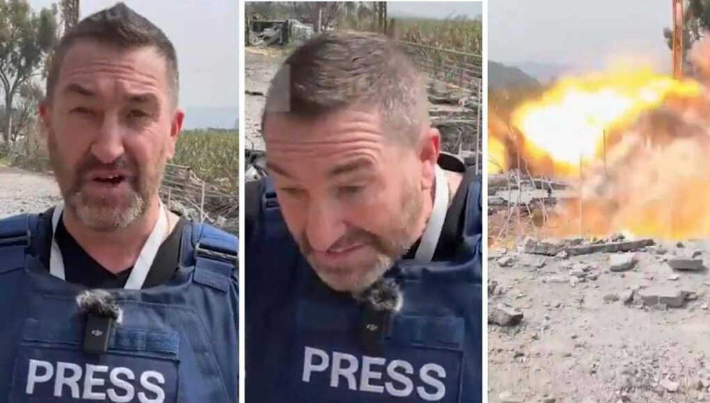 Israele, giornalista in diretta scampa a raid aereo in Libano