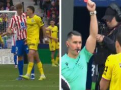 Tocca genitali di Sorloth e viene espulso, cos’è successo in Atletico Madrid-Getafe