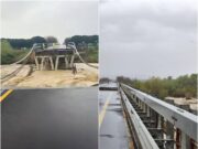 Maltempo, crolla ponte sul fiume Trigno: traffico interrotto sull’Adriatica tra Abruzzo e Molise