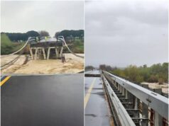 Maltempo, crolla ponte sul fiume Trigno: traffico interrotto sull’Adriatica tra Abruzzo e Molise