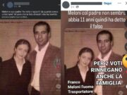Sul web foto Meloni con il ‘padre’, Squarta (FdI): “È falso quell’uomo sono io”