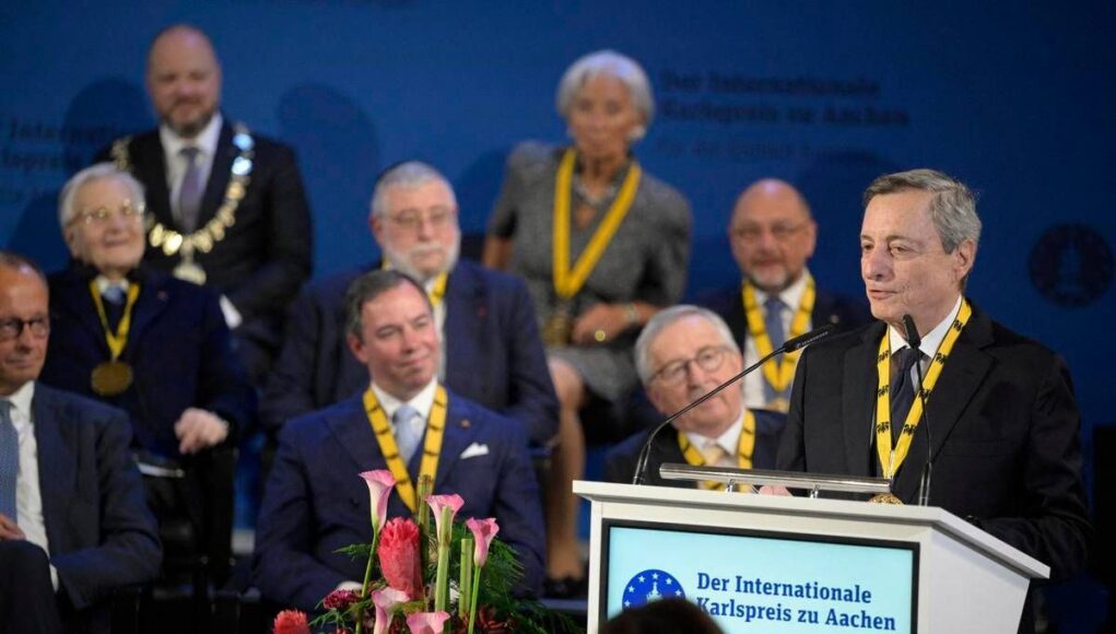 Draghi, il ‘federalismo pragmatico’ e la scossa ai leader Ue: “Serve coraggio”