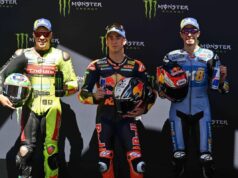 Motogp, Alex Marquez vince gara sprint a Barcellona. Sul podio Acosta e Di Giannantonio
