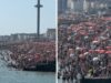 Spiaggia presa d’assalto, ‘sold out’ di ombrelloni e lettini: il video virale