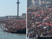 Spiaggia presa d’assalto, ‘sold out’ di ombrelloni e lettini: il video virale