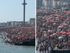 Spiaggia presa d’assalto, ‘sold out’ di ombrelloni e lettini: il video virale